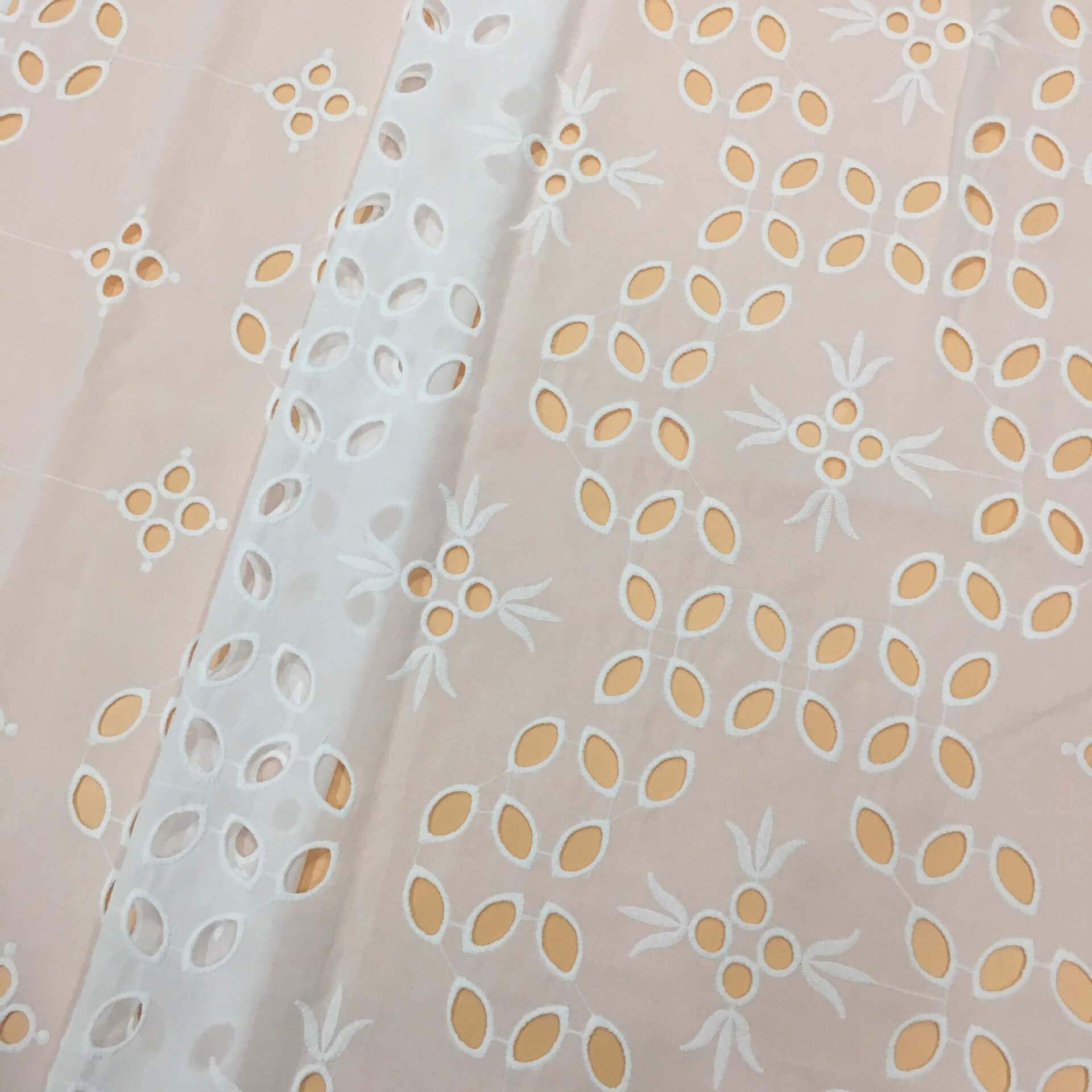 Embroidered Fabric Double Edge Placement 100% Cotton for Women's Wear 5